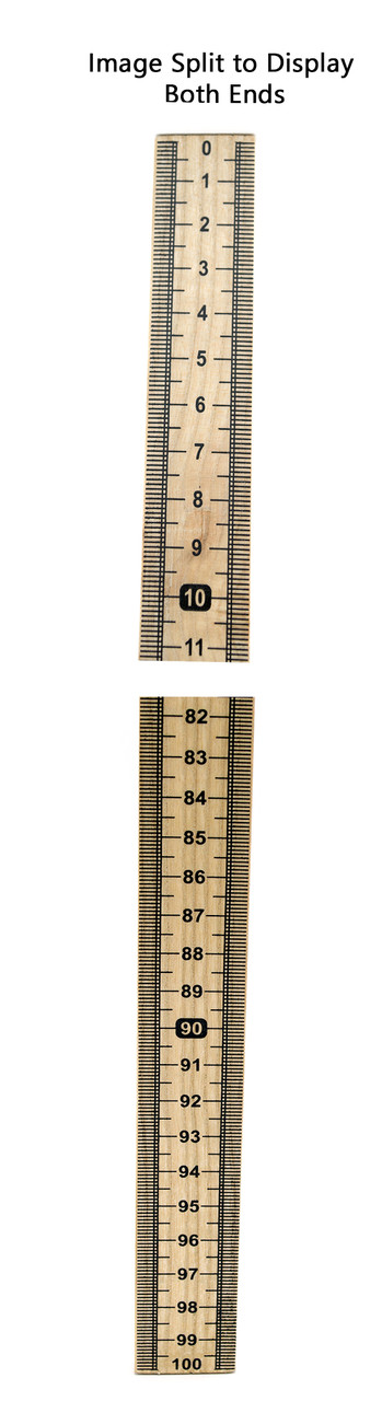 Meter Stick, Single Sided Hardwood Metric Meter Stick with Vertical Reading  and Zero Top, pack/10