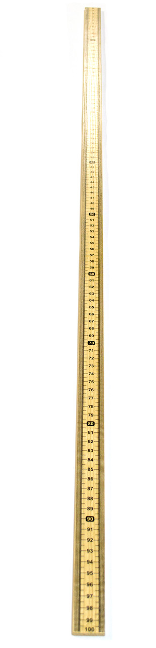 Meter Stick, Single Sided Hardwood Metric Meter Stick with Vertical Reading  and Zero Top, pack/10