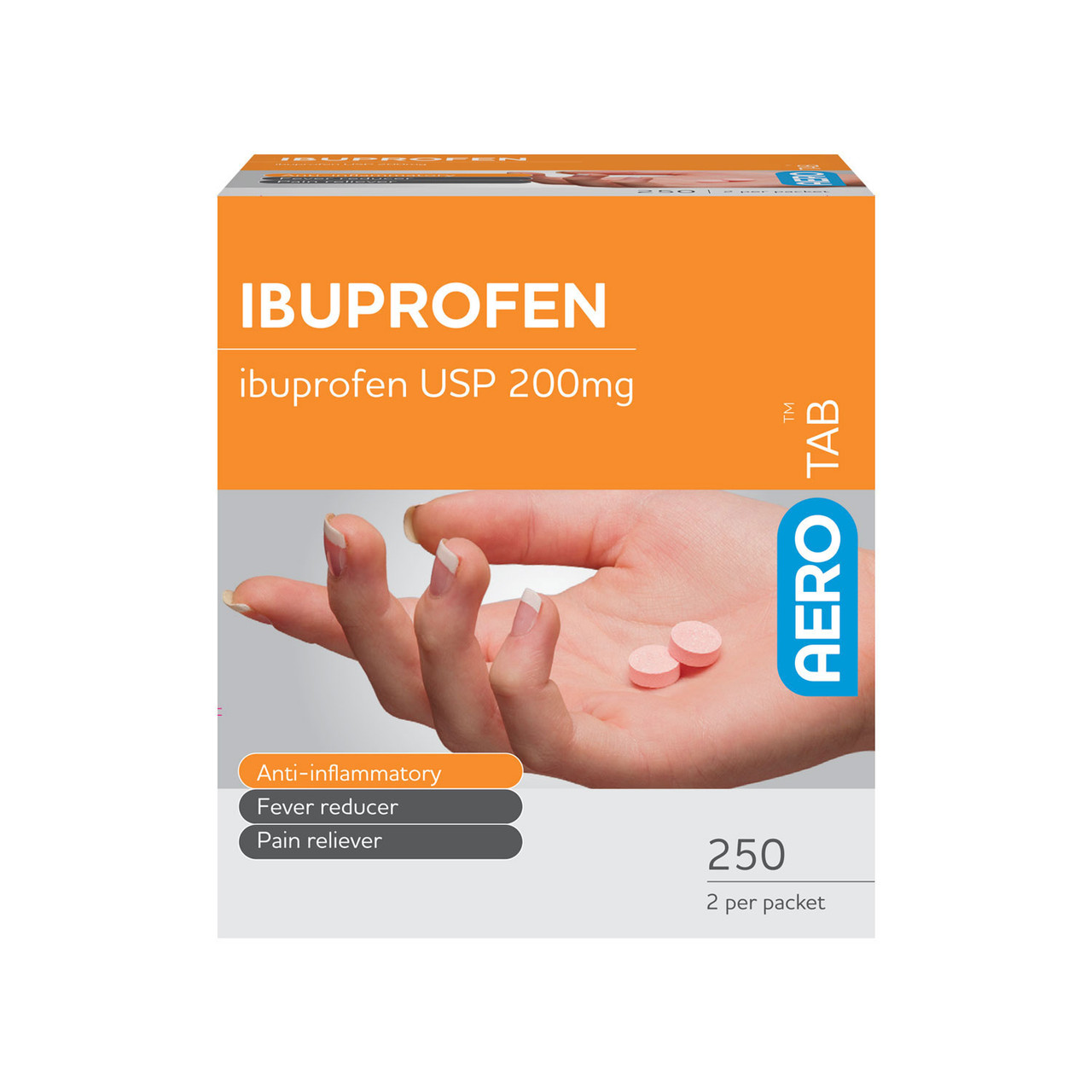 AeroTab® Ibuprofen Tablets, 250/box