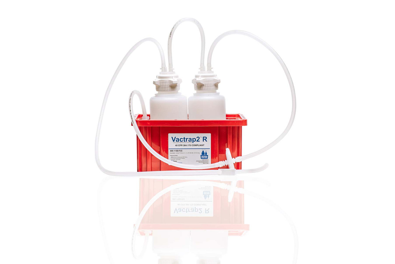 Vactrap2® Vacuum Trap Kit, Shatterproof, Round, 1 Liter Bottle + 1 Liter Bottle, Polypropylene