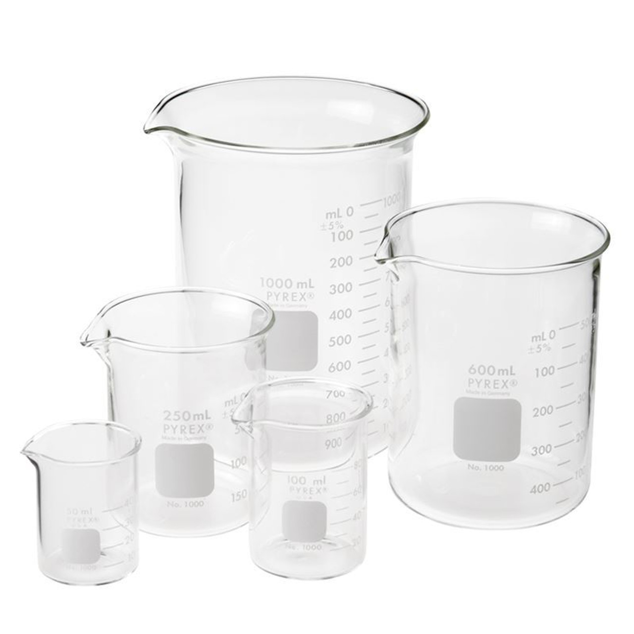 Pyrex low form Griffin 10ml clear borosilicate glass beaker - 1000