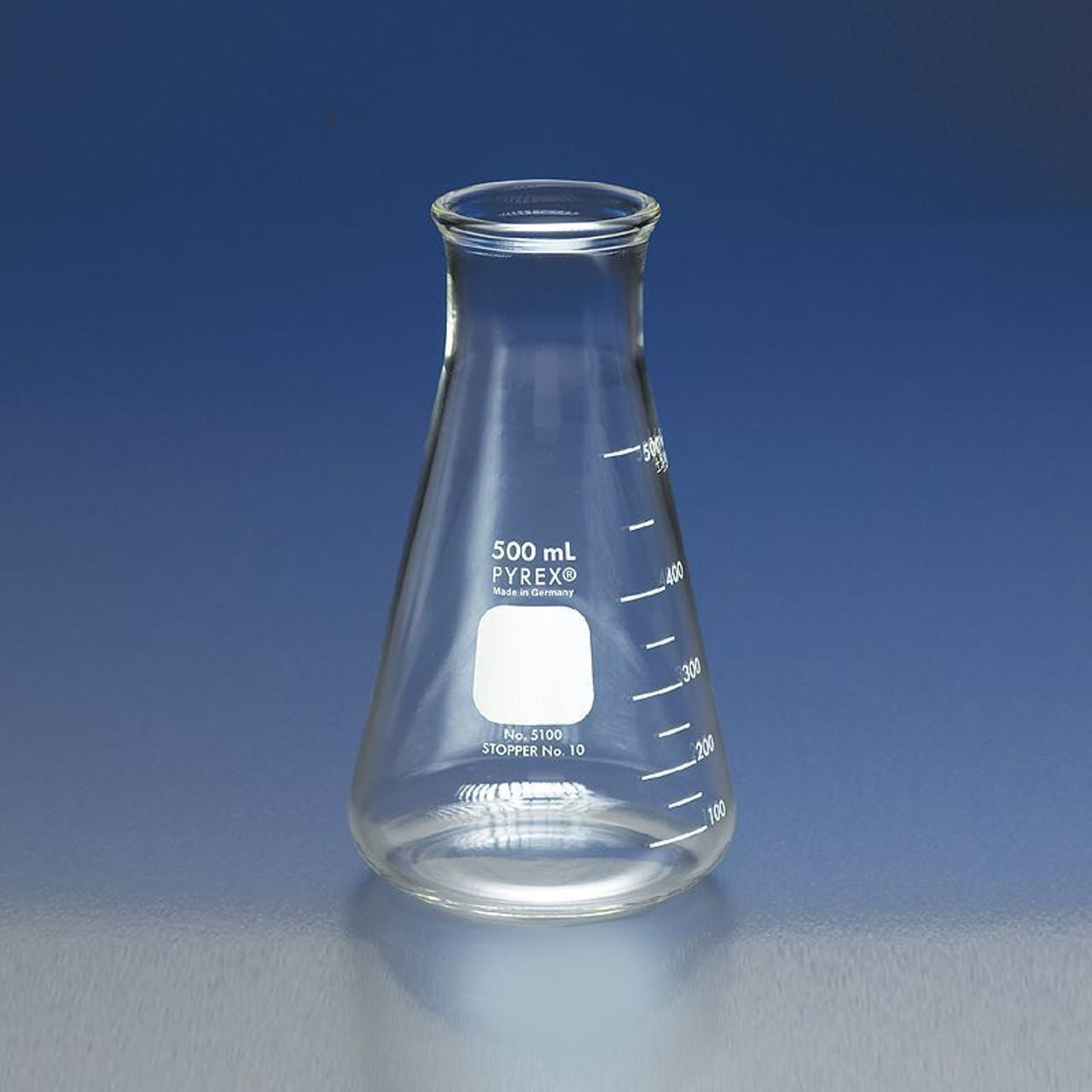 Erlenmeyer Flask, 100ml - Borosilicate Glass - with PTFE Screw Cap