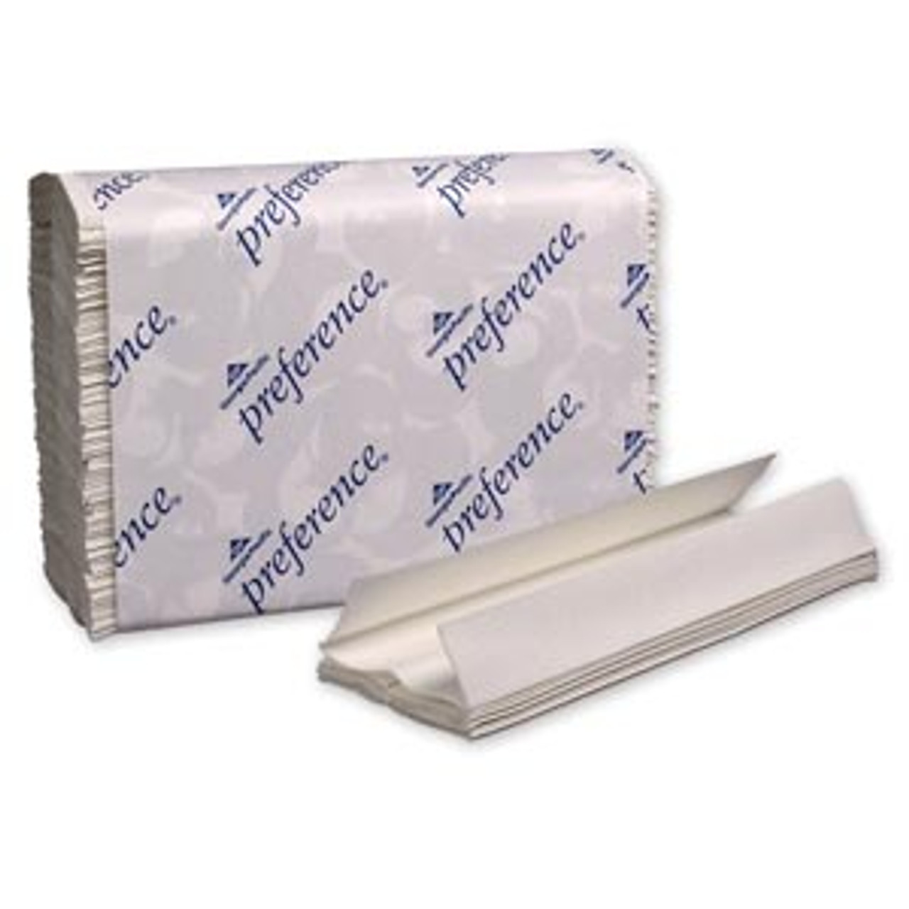 Preference® C-old Paper Towels, Paper Band, White, 10 1/4 x 13-1/2  Sheets, 200 per pack, 12 packs per case