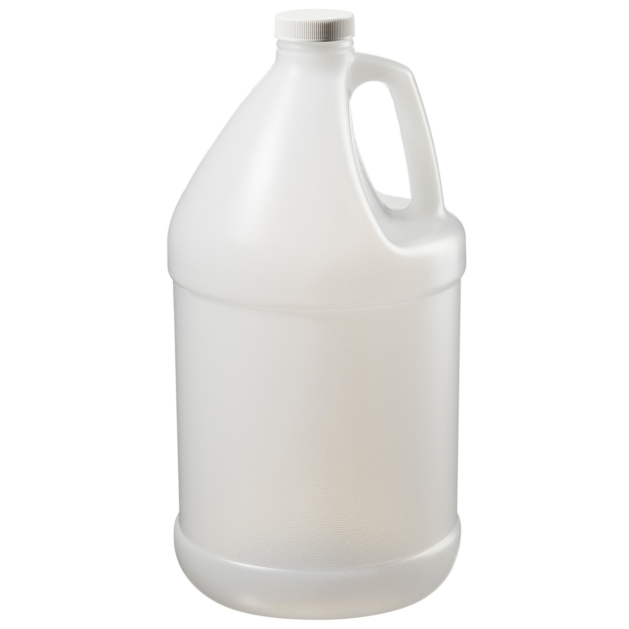 Plastic Bleach Jug with Handle, 1 gallon HDPE, Lightweight, pack/12