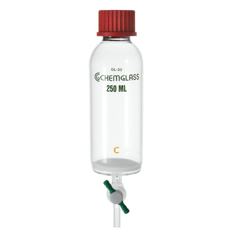 500mL Peptide Synthesis Vessel, Solid Phase, Coarse Frit, GL 32 Thread ...