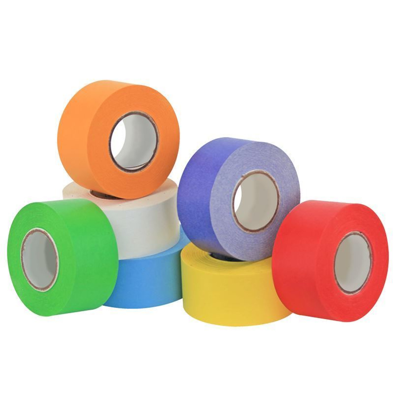 3/4 Labeling Tape Rainbow Pack, 2 Rolls of Each Color: White, Yellow,  Green, Red, Orange