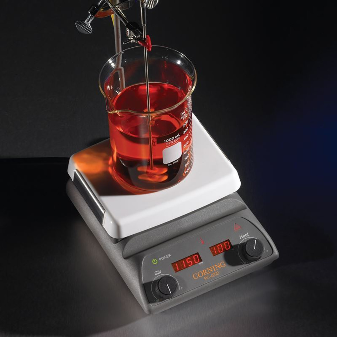 Hot Plate with Magnetic Stirrer and Detachable Support Bar w/ Clamp