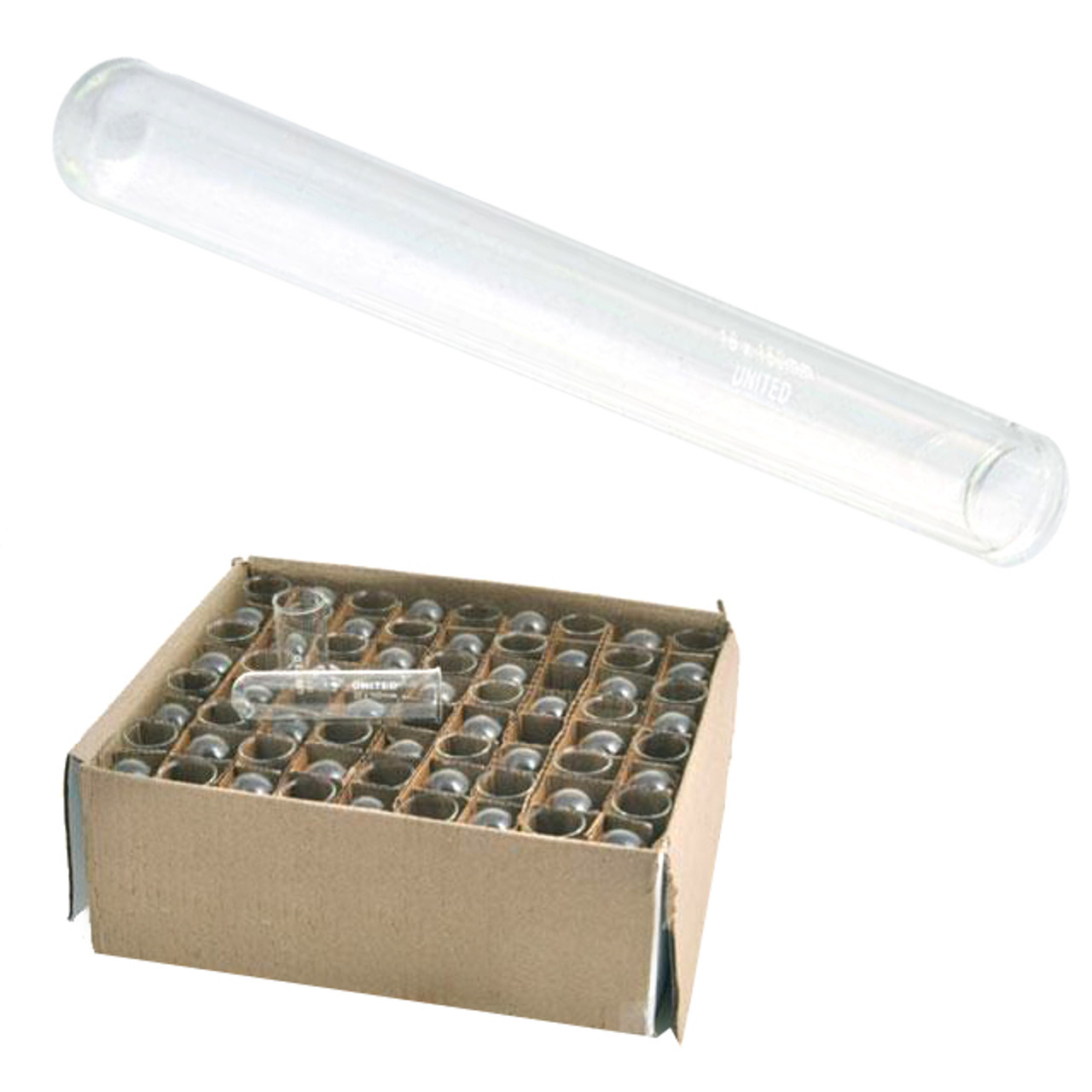 Pre-Cleaned Glass Test Tubes with Rim, 18 x 150mm, case/720