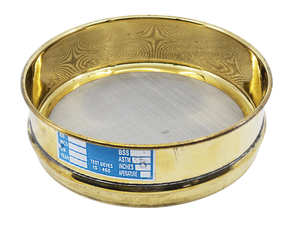 Test Sieve, 8 Inch, Full Height, ASTM No. 35 (500um), Brass Frame