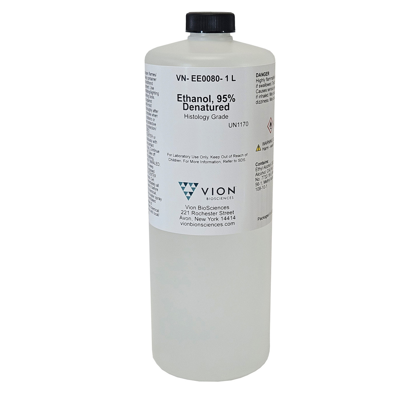 Ethanol, 95% Solution Denatured, Bioreagent Grade, 1 liter