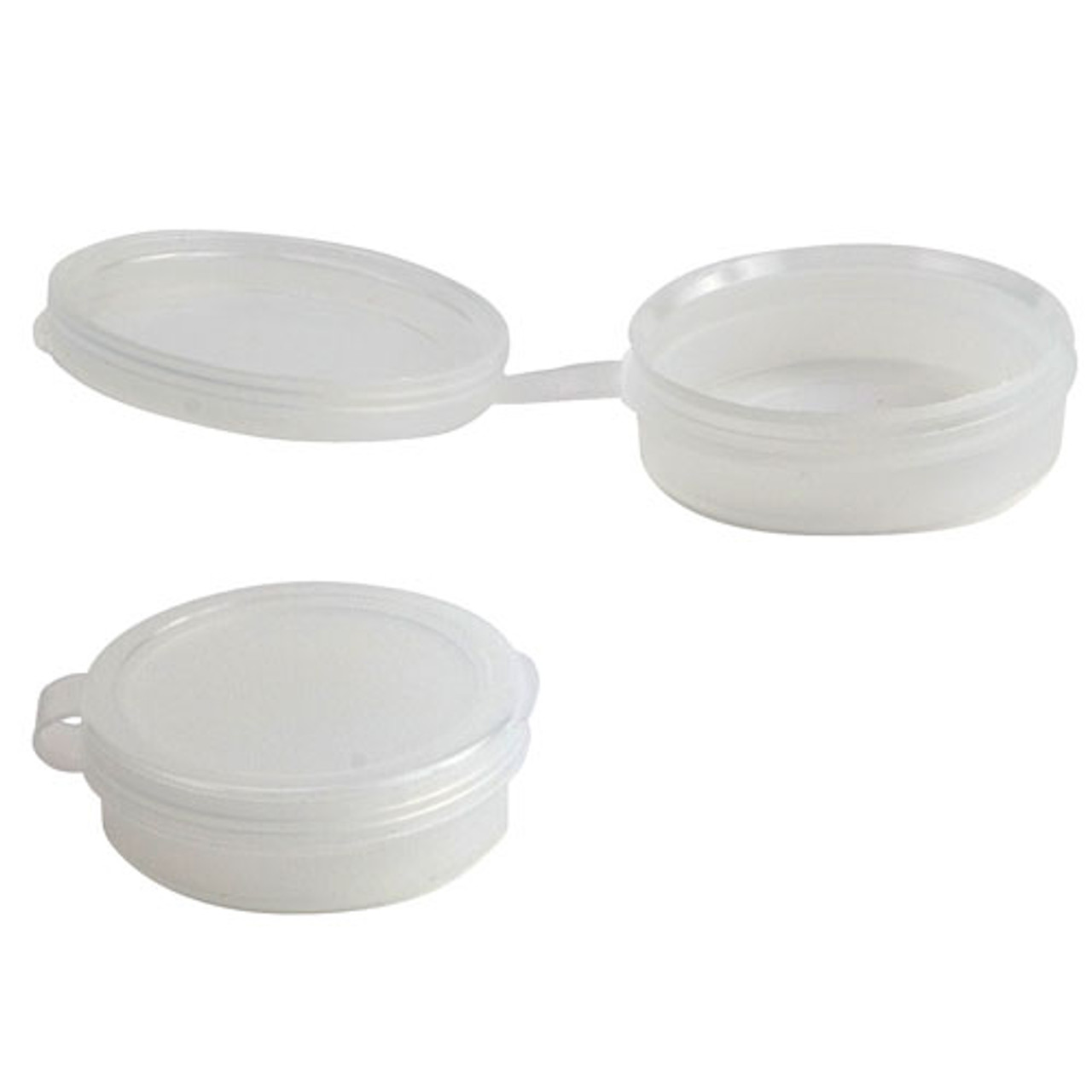 2oz Clear PP Plastic Attached Lid Containers (Clear Attached Cap) - Clear