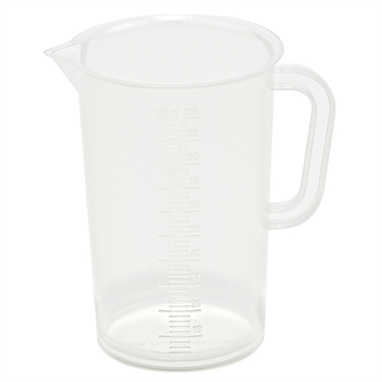 Measuring Jug, 100ml - TPX Plastic - Printed Graduations - Chemical  Resistant, Autoclavable - Short Form - Handle with Thumb Grip - Eisco Labs