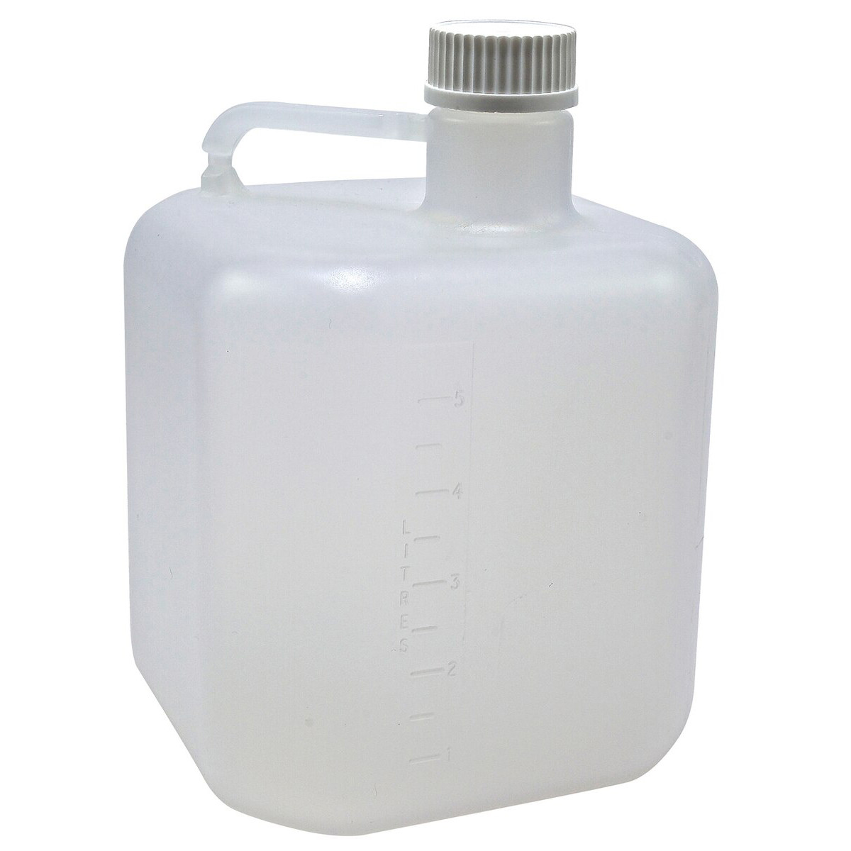 Heavy Duty Carboy, Autoclavable Polypropylene, Octagonal, 5 Liter