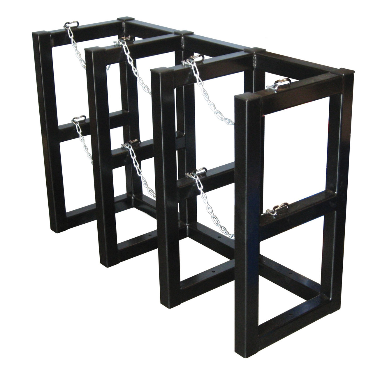 Gas Cylinder Barricade Rack, 3 Cylinder Capacity, 3 Wide / 1 Deep