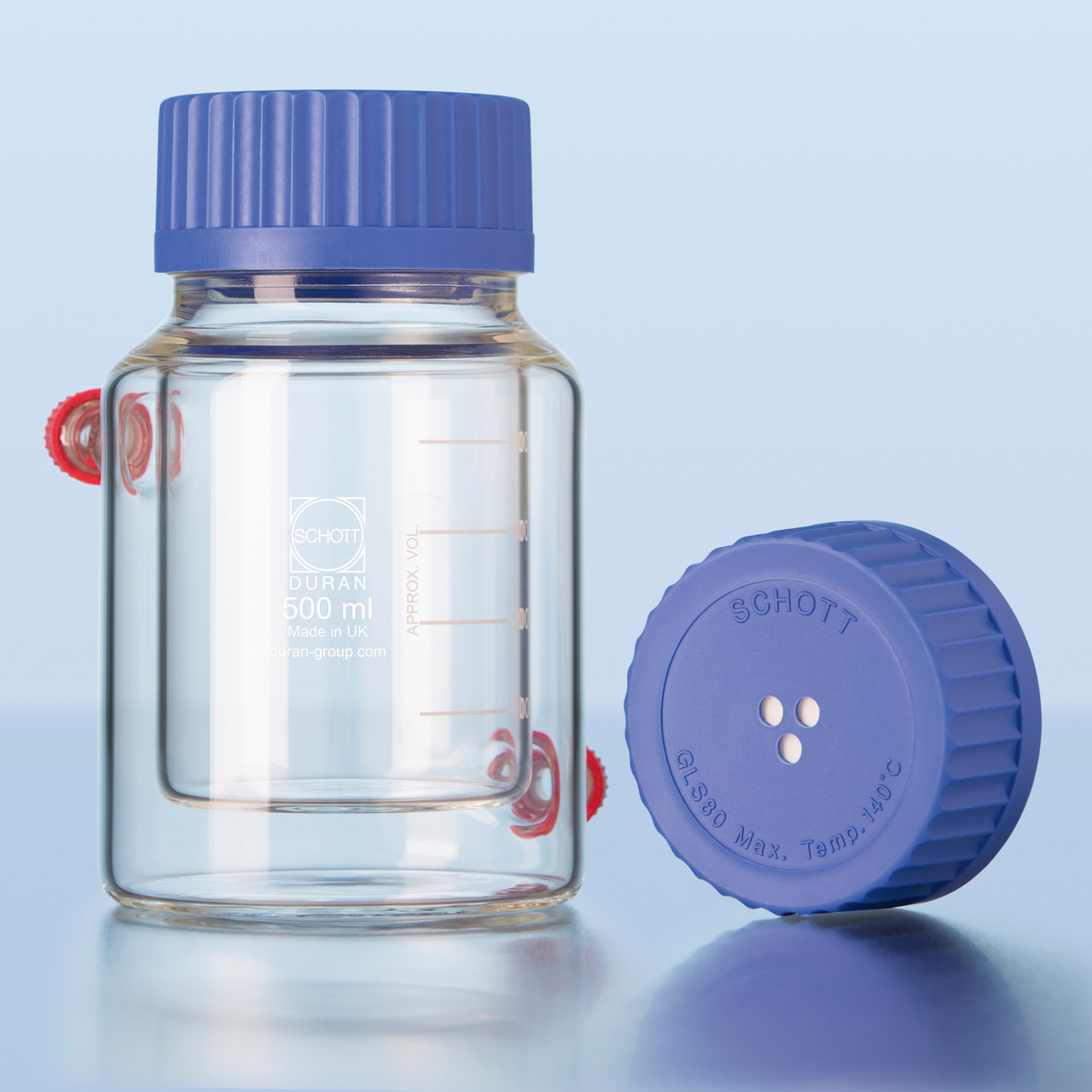 DURAN® Insulated Double-Wall Circulation Bottle, 500mL, GLS-80 Cap
