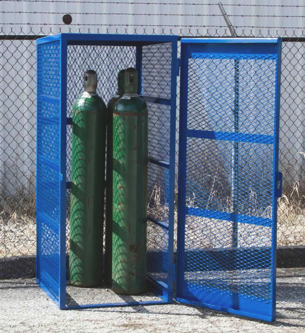 Gas Bottle & Cylinder Storage Cage, Single Vertical, 5-10 Cylinders