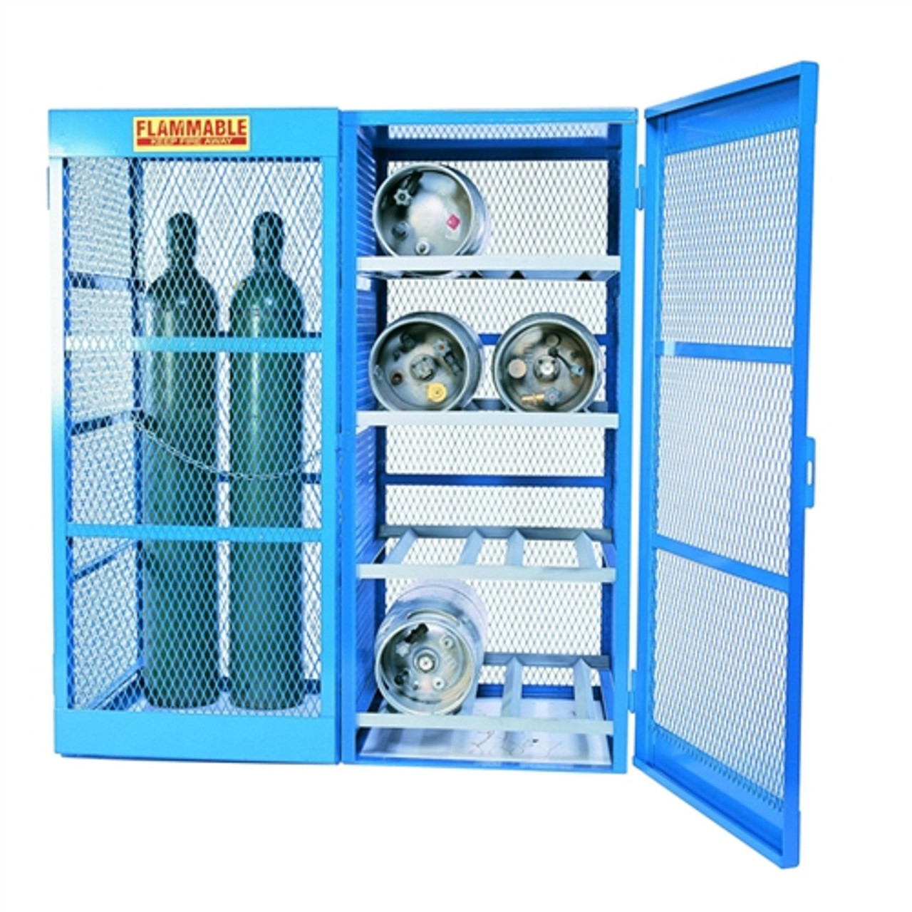 Gas Bottle & Cylinder Storage Cage, 8 Horizontal or 5-10 Verticals