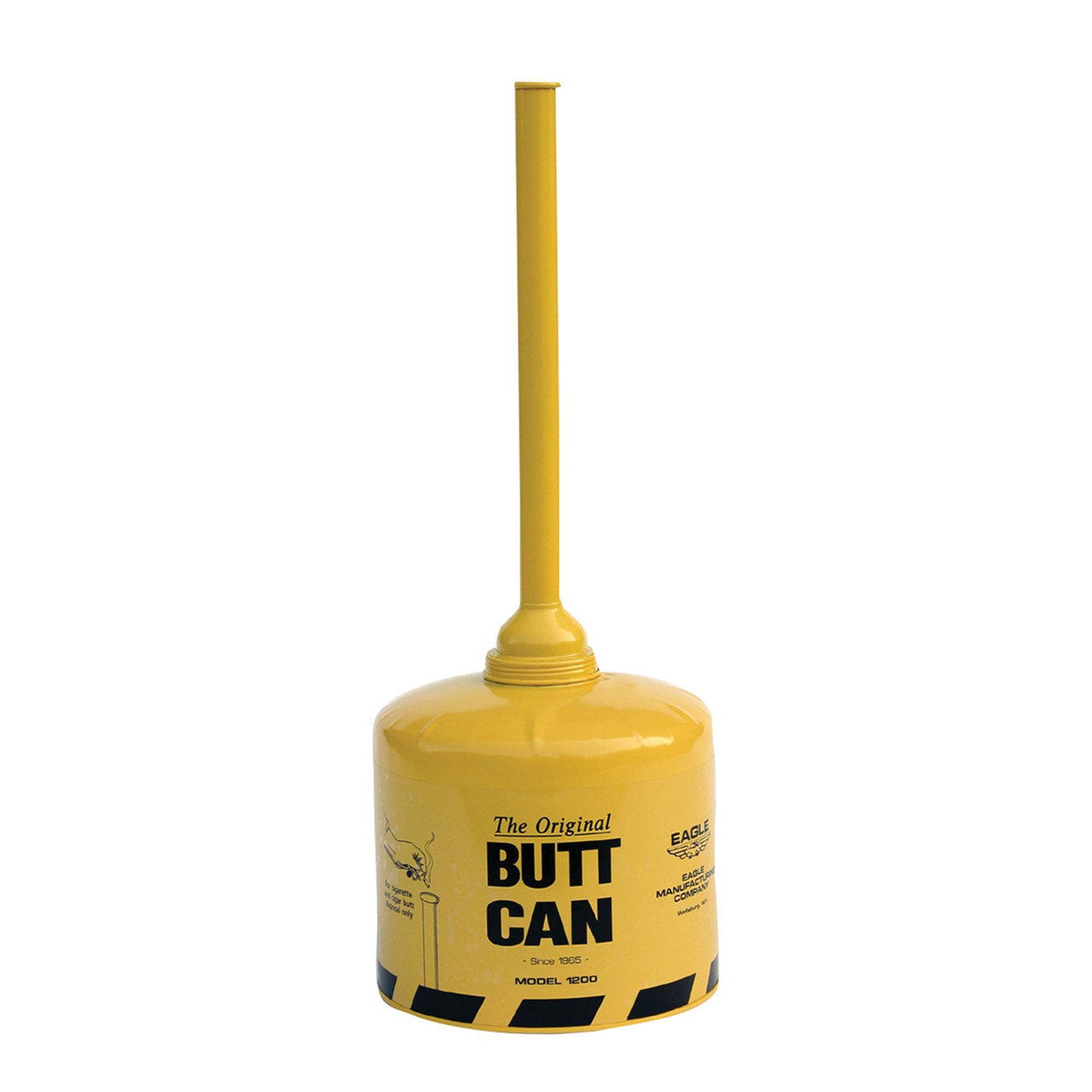 cigarette disposal can Justrite Receptacle, White, 4.5 gal, 26624W THIS BOX DOES NOT ACCEPT Lighters 6 Gallon, Cease-Fire Waste Receptacle
