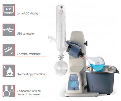 SCI100Pro 5L Rotary Evaporator, Vertical Coiled Condenser, Motorized