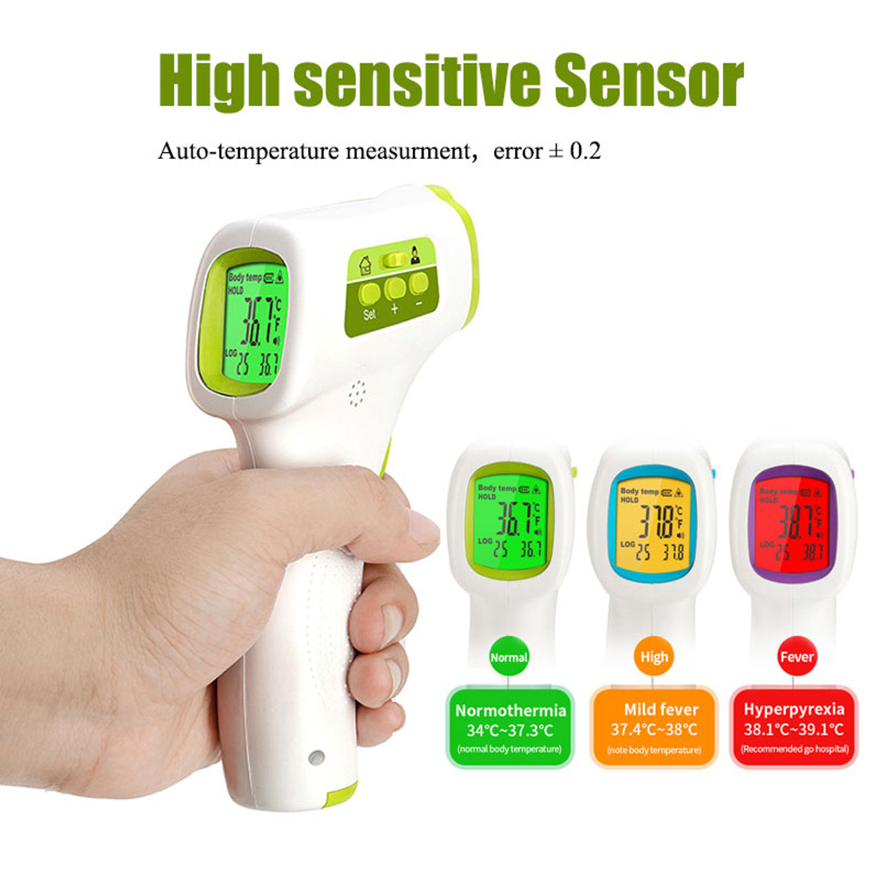 Non-Contact Thermometer, Hand Held Instant-Read Infrared Temperature Gun