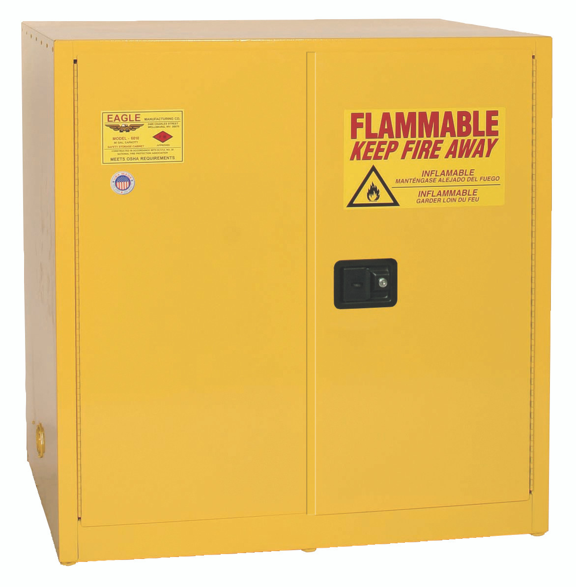 Eagle® Flammable 60 gallon EAGLE, 2 Door, SelfClosing 6410