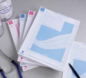 Growth Chart, Girls, Birth to 36 Months, 100 sheets per pack, 10 packs