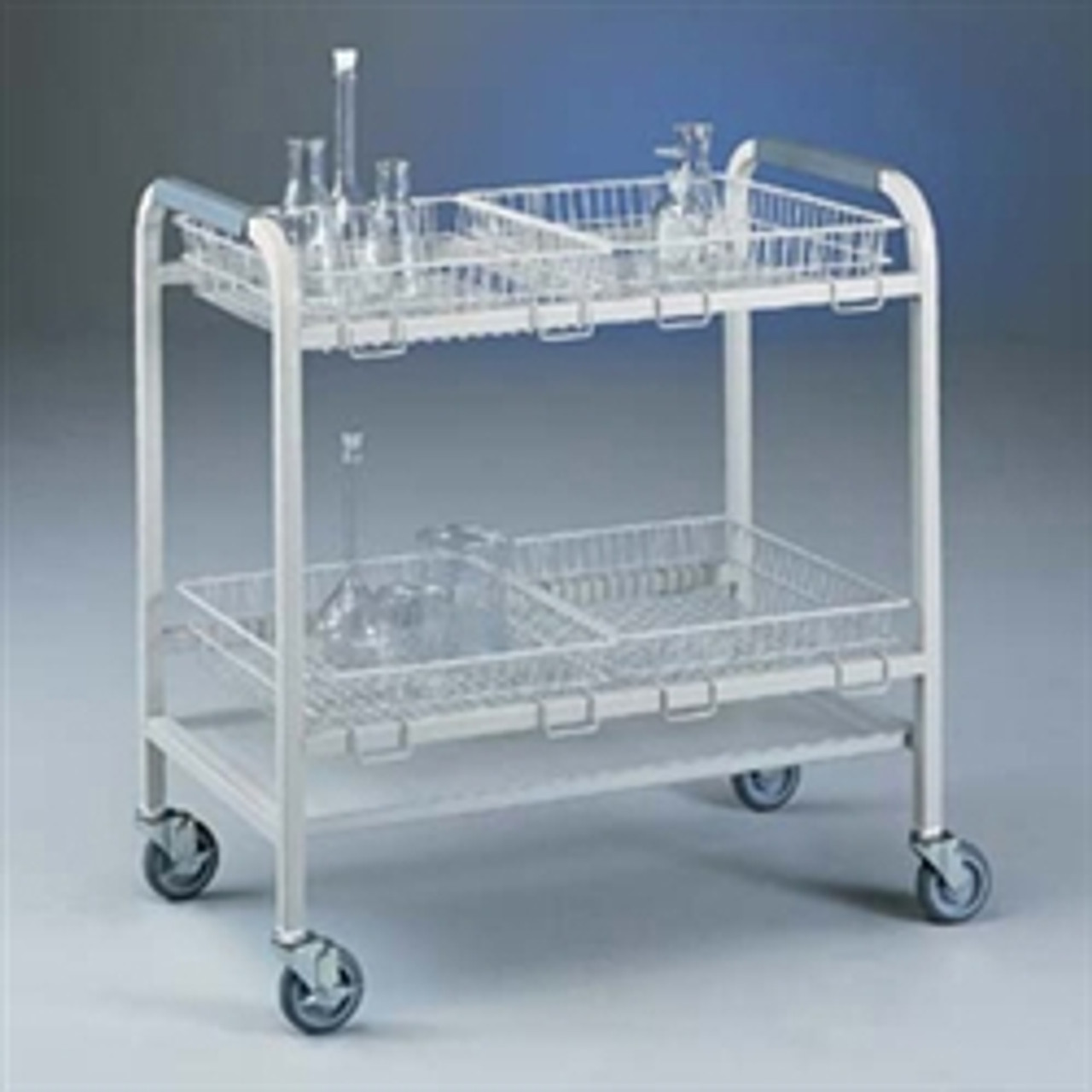 Lab Cart, Glassware Laboratory Cart with 4 Baskets