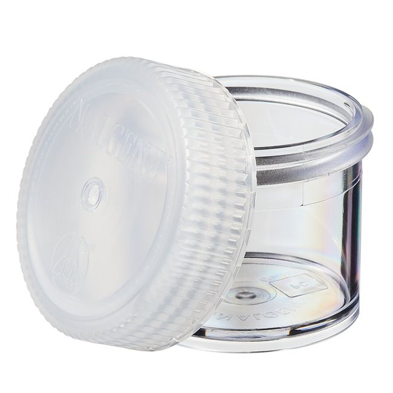 STORAGE Jar CONTAINERS Clear Polystyrene Wide Mouth Containers White Screw  on Lid Choose Size Quantity 2 4 6 8 Ounce 1 Container Plus 1 Lid 