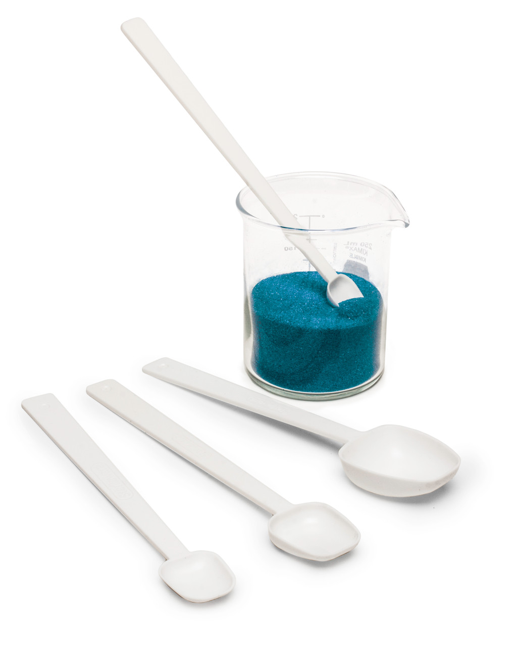 Sterile Sample Spoon, White Long Handle, 3 tsp, pack/10