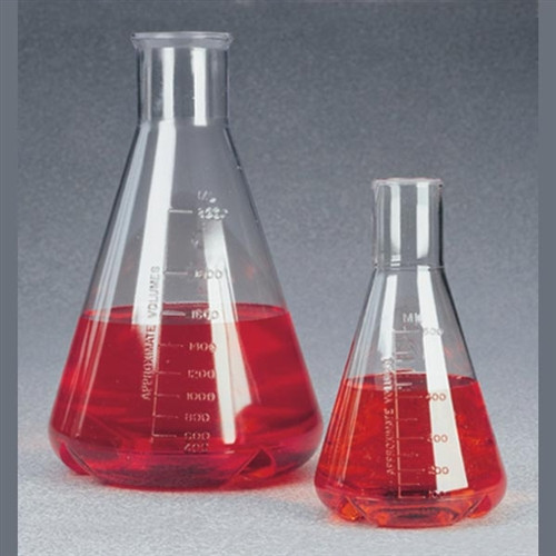 Nalgene 4110-1000 Polycarbonate Lab Flask, Baffled, Straight Neck, 32oz  (1L), case/6