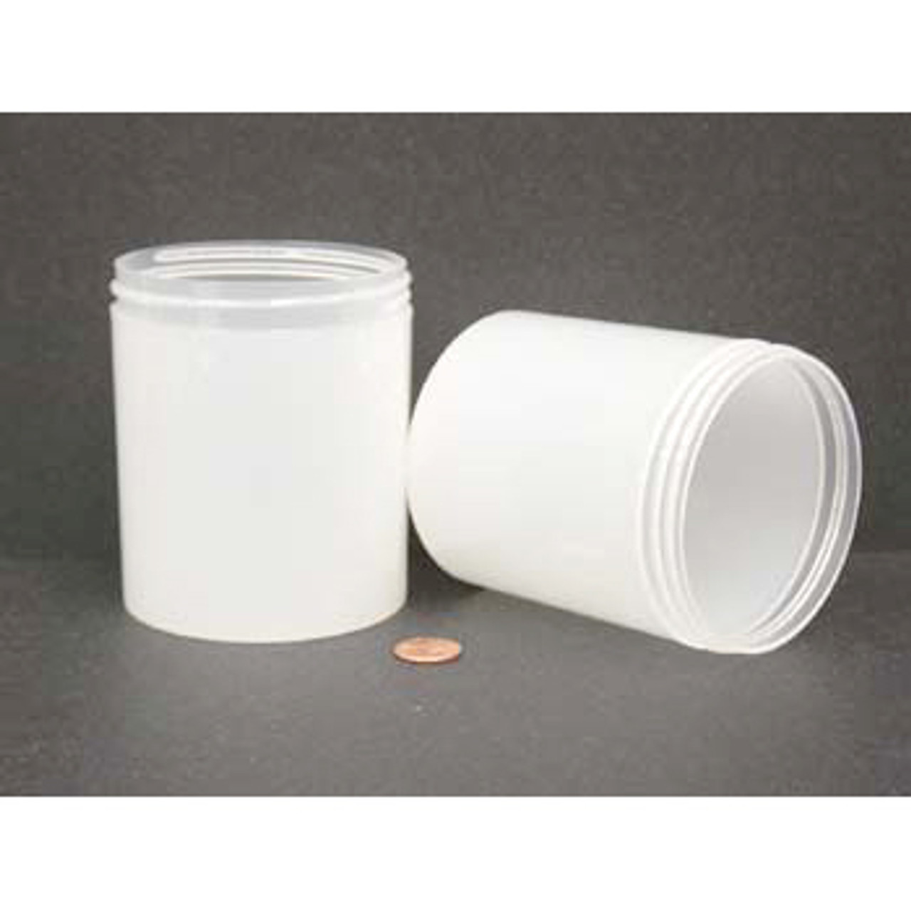 16oz Clear Tall Straight Sided Jars, 63-400 Polypropylene Cap & PTFE Disc,  case/12