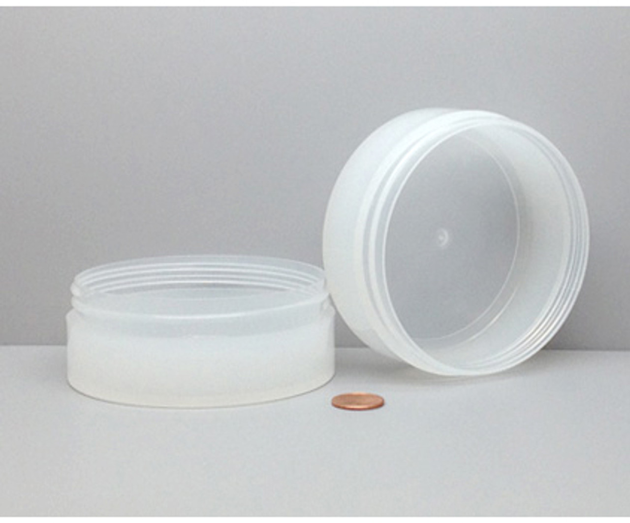 6oz Clear Straight Sided Jars, 63-400 Polypropylene Cap & PTFE Disc, case/24