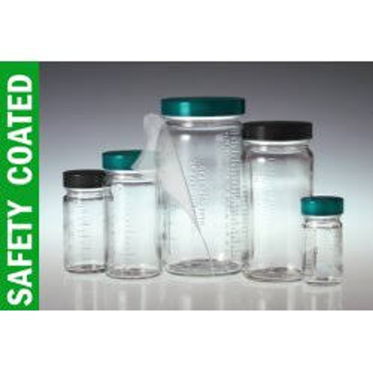 Clear Graduated Wide Mouth Jars, 2oz 38-400 neck finish, No Caps, case/48