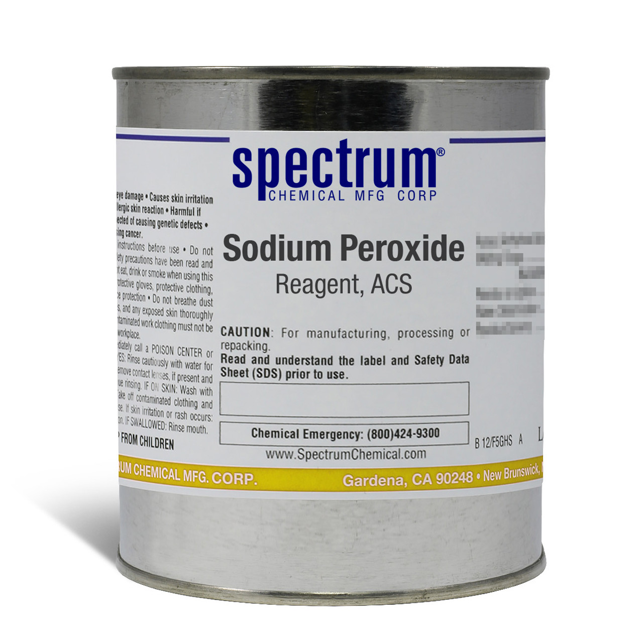 Sodium Peroxide Reagent, ACS Grade, 500 grams, Each