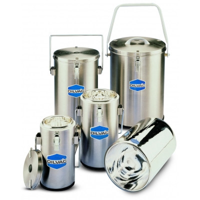 Dewar Flask, 1 Liter Stainless Steel cased with Lid Clips and Handle