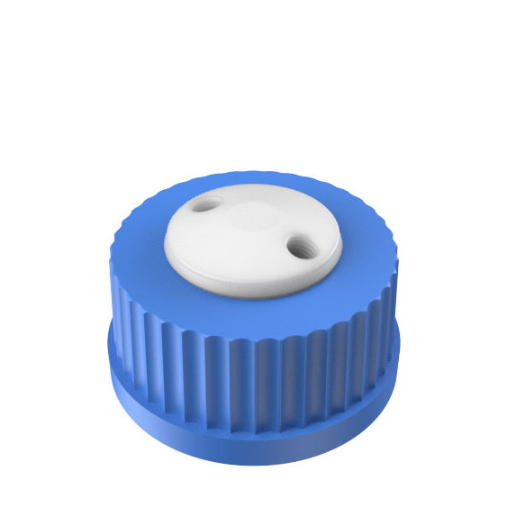 2-Port Cap for Glass Bottle, GL45, Complete Kit