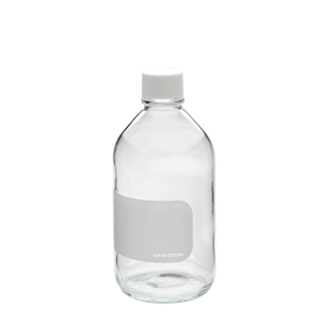 Wheaton® 500mL Borosilicate Glass Bottle, Clear, 33mm neck finish