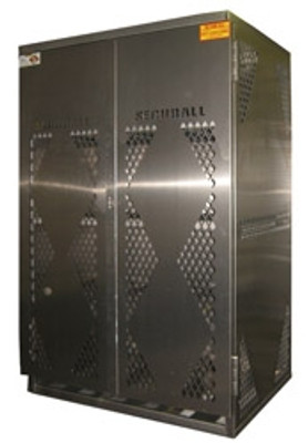Vertical Gas Cylinder Storage Cabinet 12 Lp Aluminum