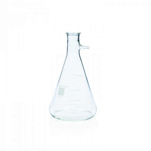 Wheaton® 2000 ml Borosilicate Glass Filter Flask, Graduated, No 8 Stopper, Joint