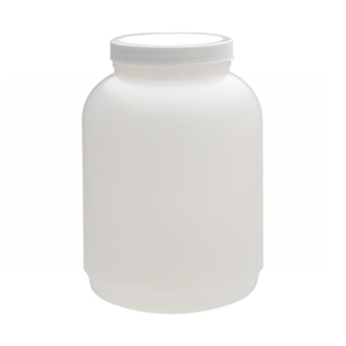 Wheaton® 3840 ml Wide Mouth Round Bottles, HDPE, Foam Lined Polyethylene Caps, case/4