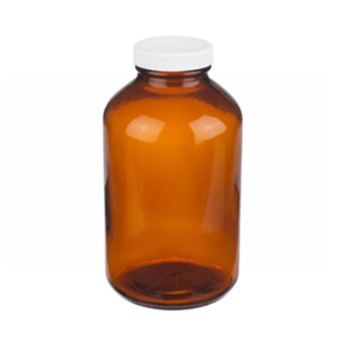 Wheaton® 32oz Amber Wide Mouth Packer Bottles, Vinyl Lined, Bulk, case/36 Wheaton® 32oz Amber Wide Mouth Packer Bottles, Vinyl Lined, Bulk, case/36
