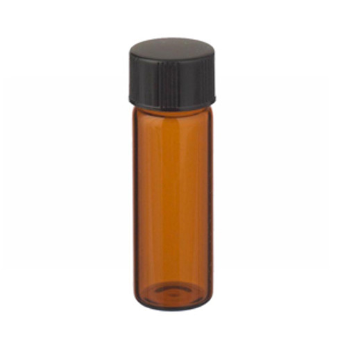 Wheaton® 4mL Solid Top Amber Vials, Borosilicate Glass, in a box, PTFE /Rubber Liner, case/144