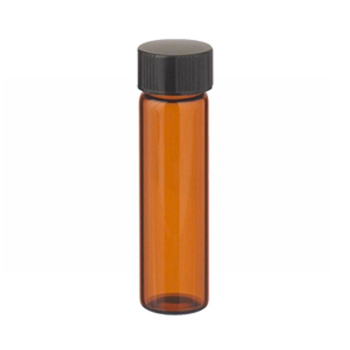 Wheaton® 8mL Amber Vials, Borosilicate Glass, in a box, PTFE /Rubber Liner, case/144