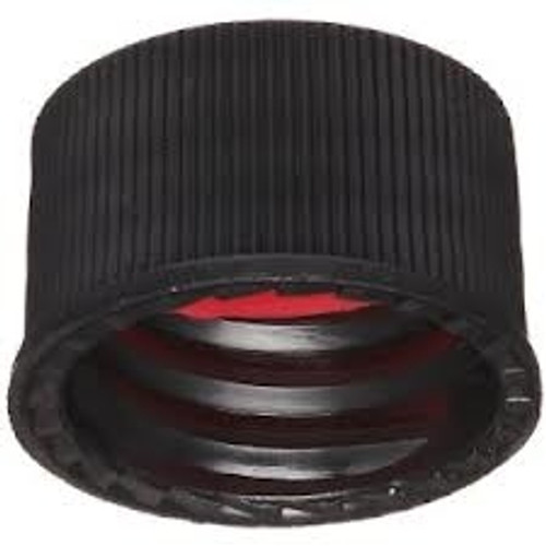 Wheaton® 13-425 Black PP Cap with Bonded PTFE/Silicone Septa, available in cases of 250 (Product Code: DWK-W242710).
