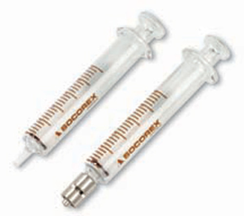 Wheaton® Borosilicate Glass Applicator Luer Lock Syringe, Metal Luer, 1mL, Dosys 155, pack/3