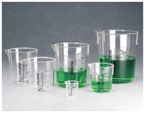 Nalgene® 1203-4000 PMP Beakers, Low-form Griffin Beaker, 4 Liter, case/4