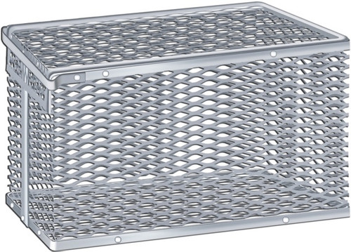 Aluminum Tilt-Cover Test Tube & Lab Ware Storage Basket, 4" x 4" x 6", each