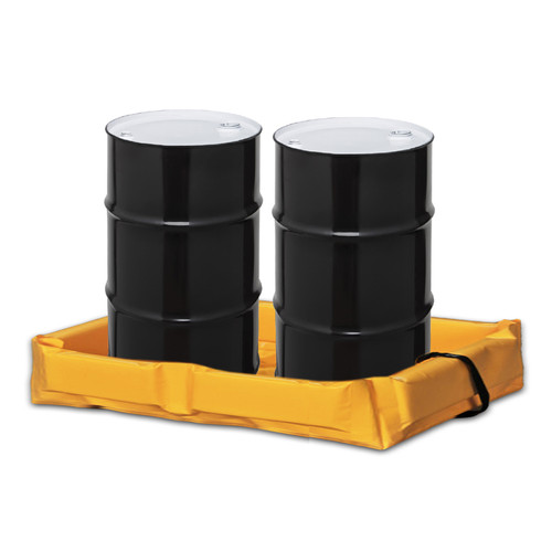 Eagle® Folding Quik-Deploy SpillNest Spill Containment, 2' x 4' x 6", 30 Gal, Yellow