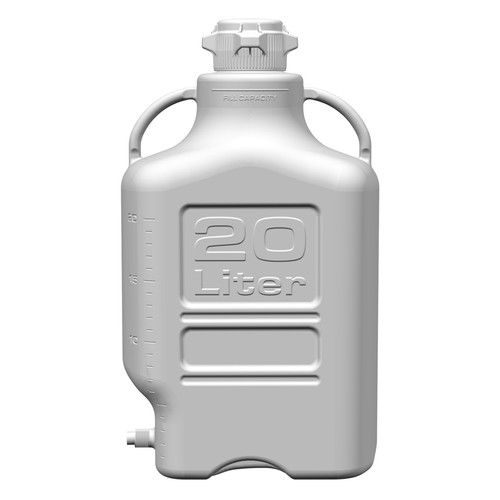 EZgrip Carboy, HDPE, 20 liter with 80mm VersaCap and Spigot