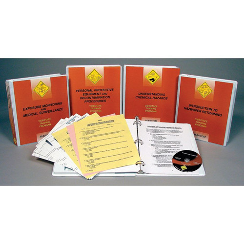 Safety Training Program, HAZWOPER 8 Hour Annual Retraining Package (4 programs), DVD or USB, English or Spanish, each